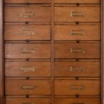 brown wooden 4 layer drawer