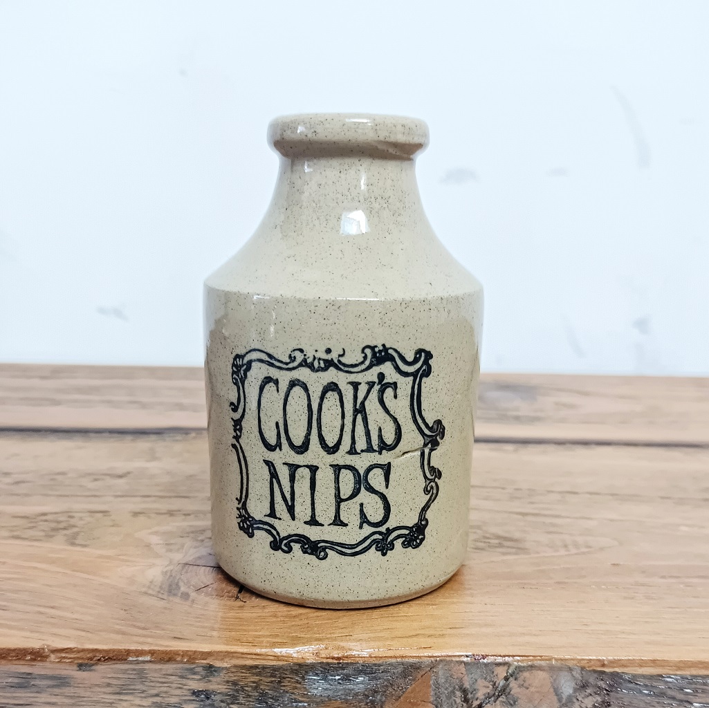 Petit pot en grès vintage Cook’s Nips signé Moira Pottery