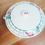 Couvercle de la soupière Badonviller Meudon décoré