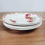 Assiettes creuses Badonviller Tulipes empilées